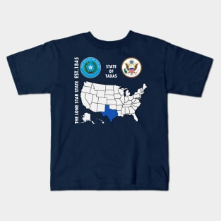 State of Texas Kids T-Shirt